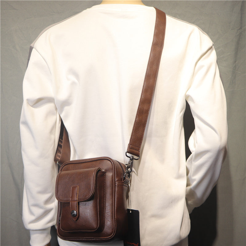 Trendy Men's Slouchy Glamorous Cool Vertical Men's Shoulder Bags