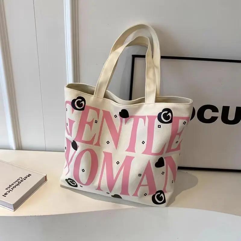 Letter Fashion Large Capacity Female Canvas Women's Shoulder Bag