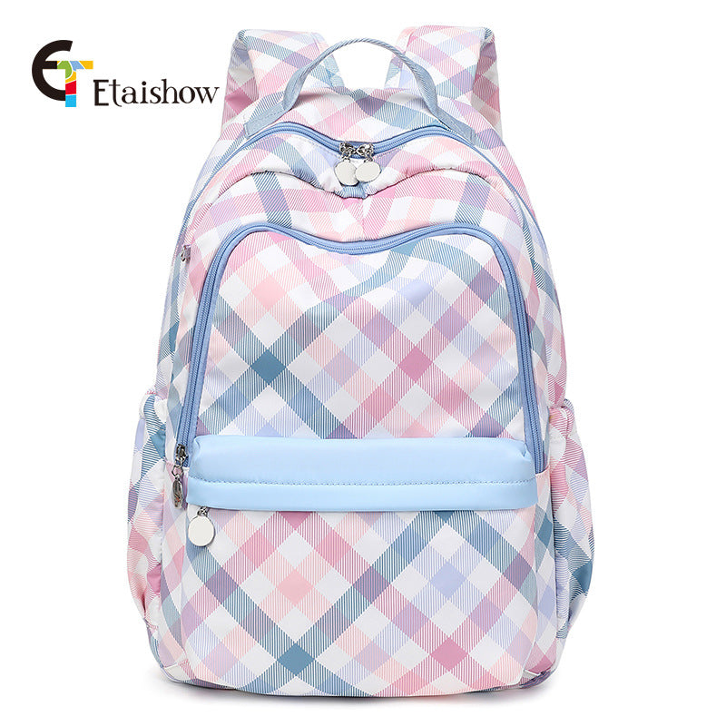 Women's For Junior Cute Cat Print Large Backpacks