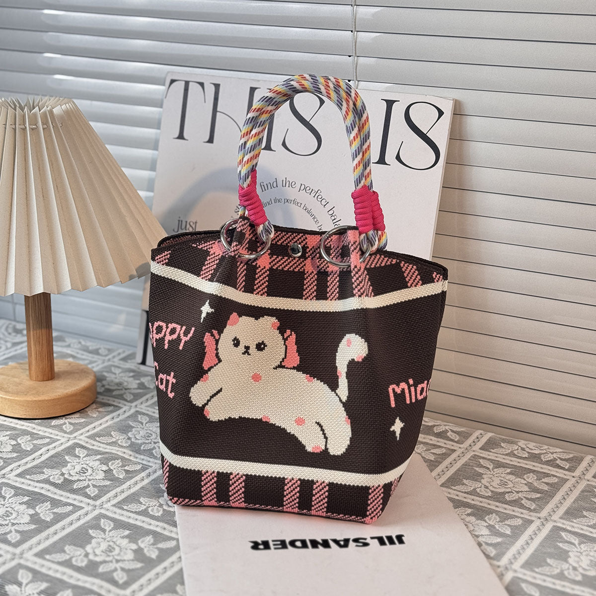 Festival Knitted Portable Out Large Capacity Women's Handbag