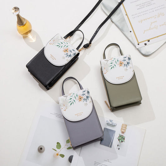 Simple Mobile Printed Touch Screen Mini Ladies Wallets