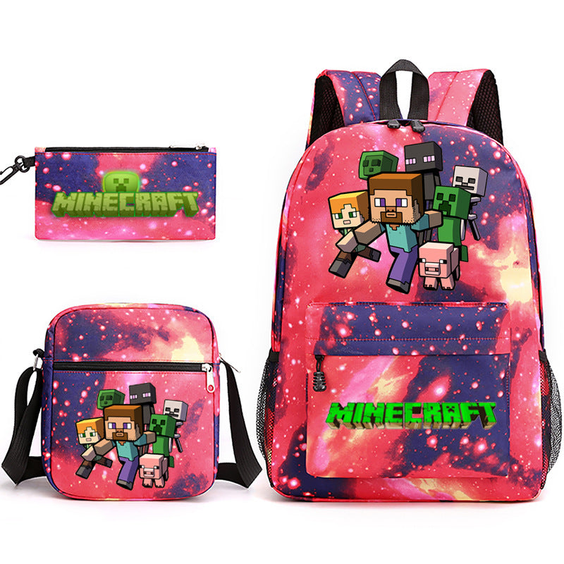 Hot Game My World Creeper Pencil Backpacks