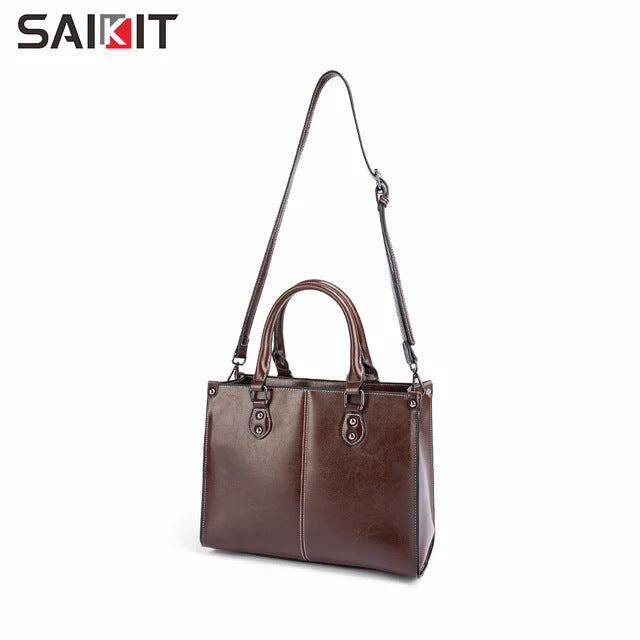 Women's Genuine Leather Fashion Trendy All Match Shoulder Bags