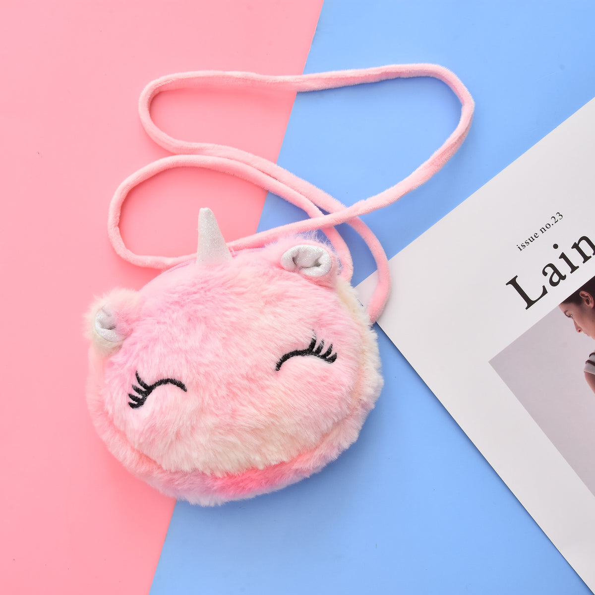 Comfortable Cartoon Cute Plush For Babies Women's Shoulder Bag
