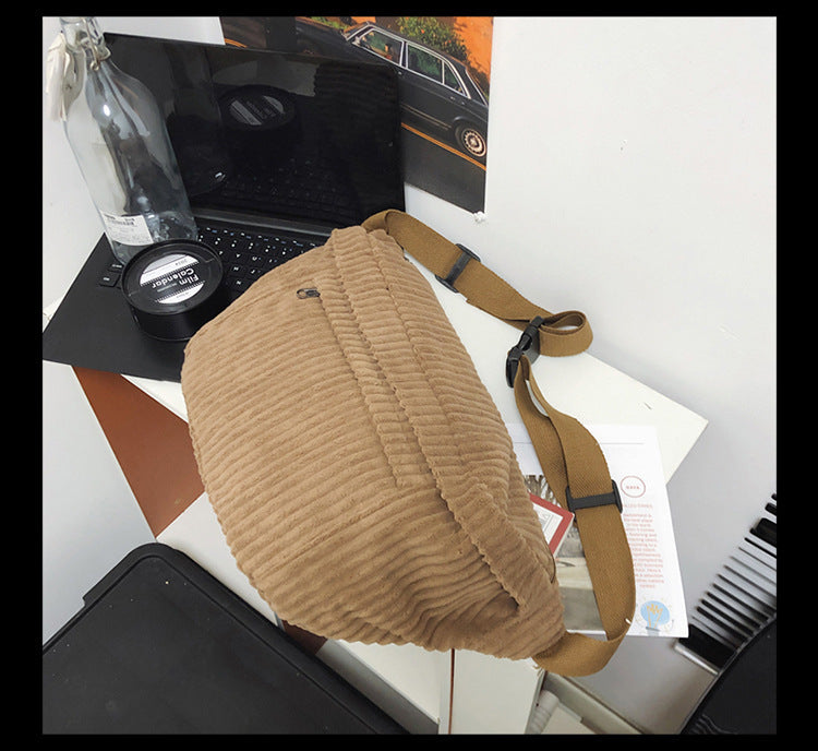 Women's Artistic Corduroy Trend Large Capacity Women's Shoulder Bag
