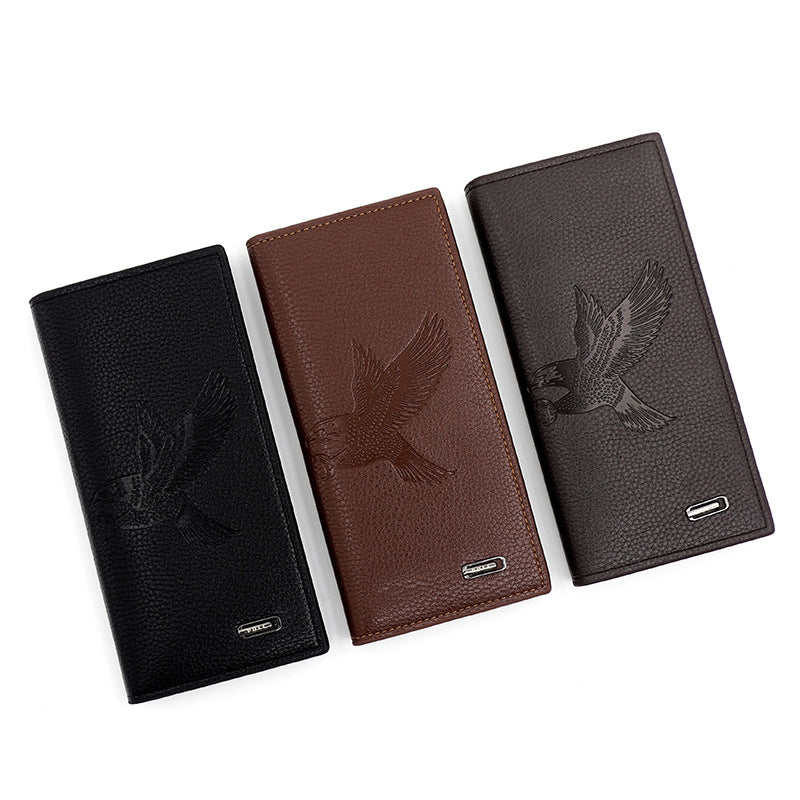 Men's Business Three Fold Long Suit Multiple Slots Men's Wallet