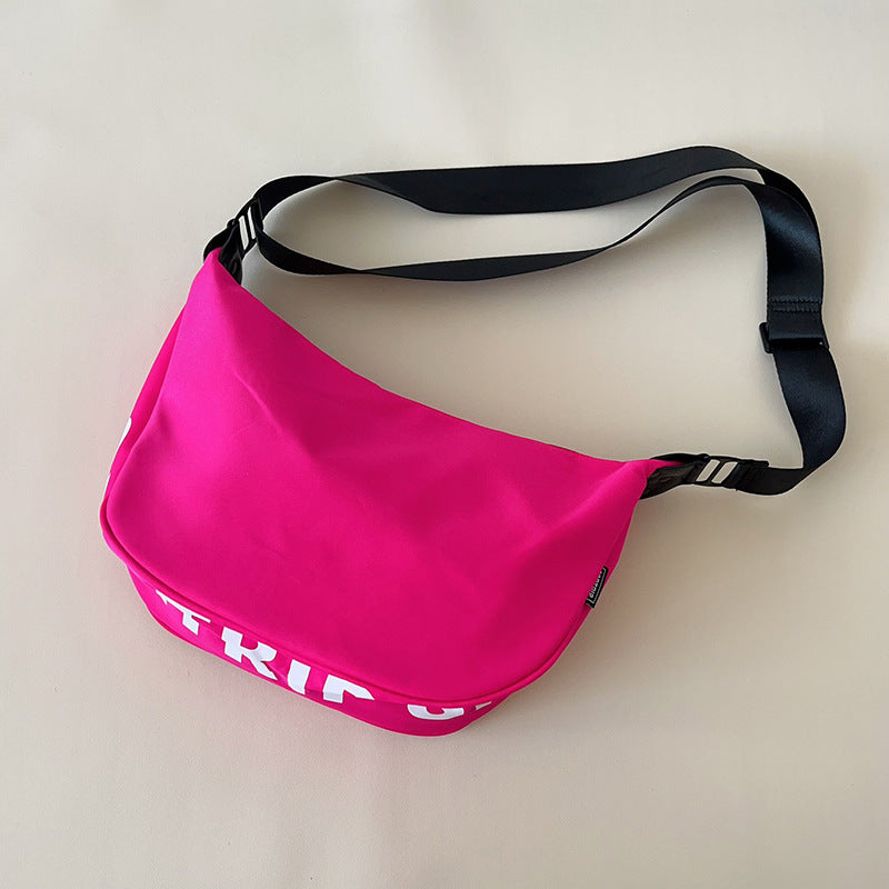 Women's & Men's & Simple Letter Oxford Cloth Large Crossbody Bags