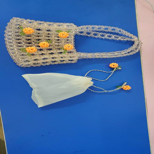 Acrylic Beaded Fruit Soda Orange Handmade Handbags