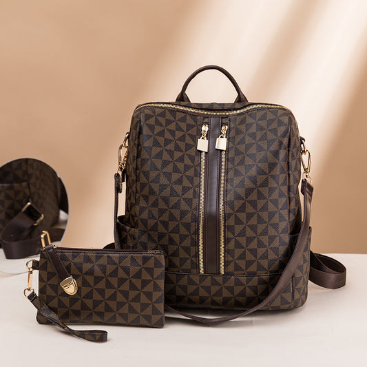 Women's Slouchy Fashion Printed Korean Retro Backpacks