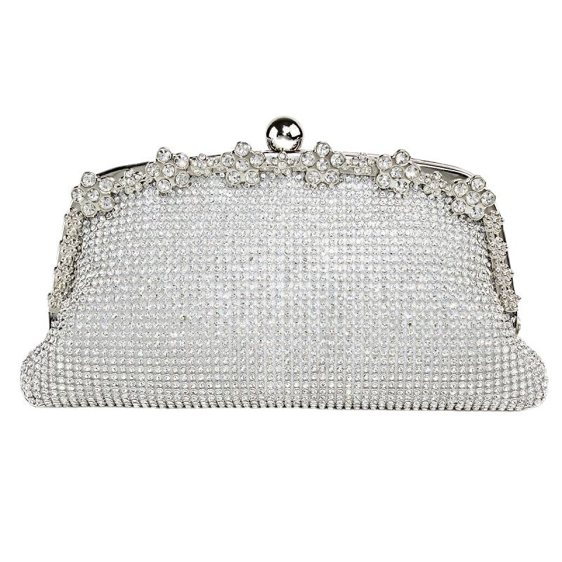 Women's Holding Dinner Flower Decorations Banquet Clutch Evening Bags