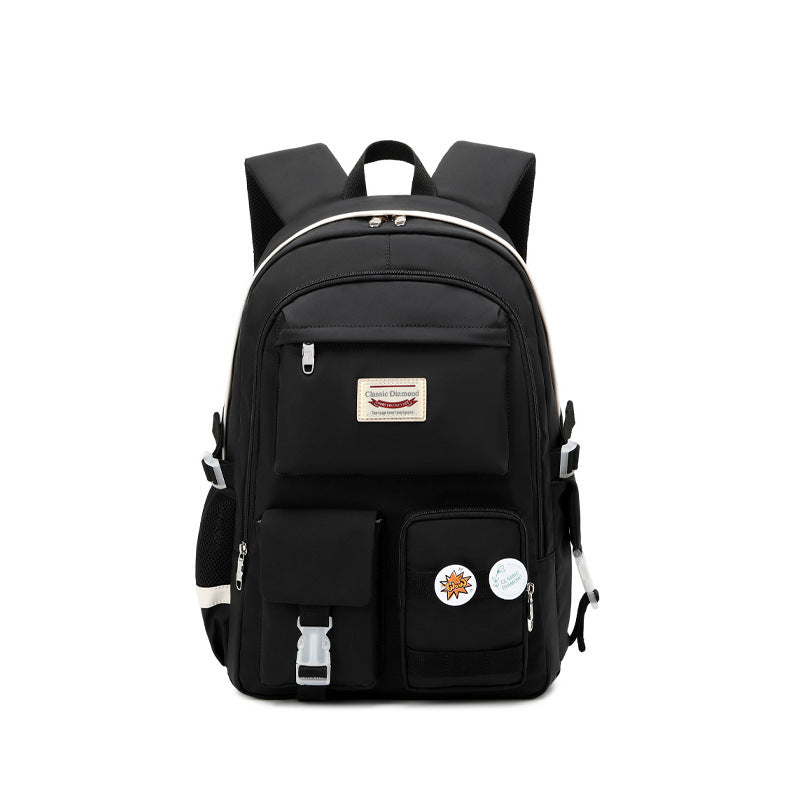 Diamond Female Junior High Large Capacity Backpacks