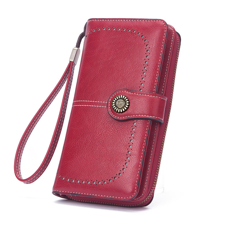 Women's Fashion Zipper Large Capacity Long Handbags