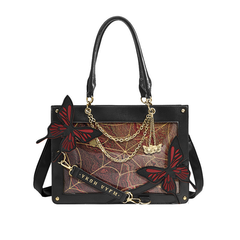 Sier Labyrinth Butterfly Cartoon Cross Body Tote Bags
