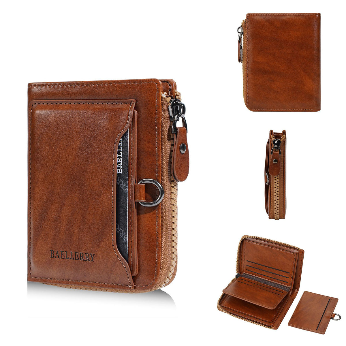 Men's Retro Multiple Slots Driving License Document High-grade Purses
