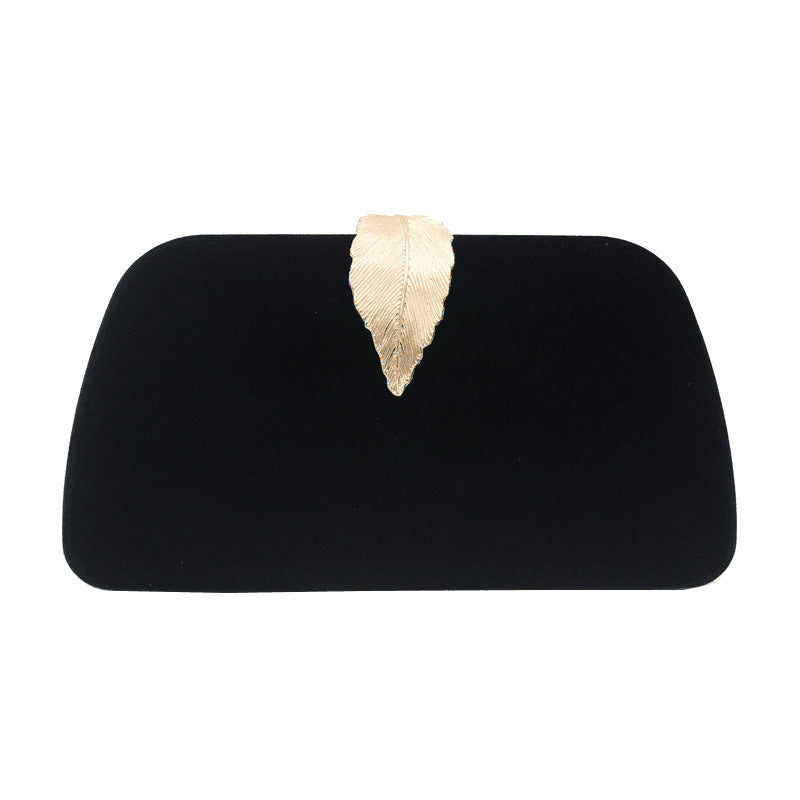 Popular Box Storage Metal Leaf Leather Evening Bags