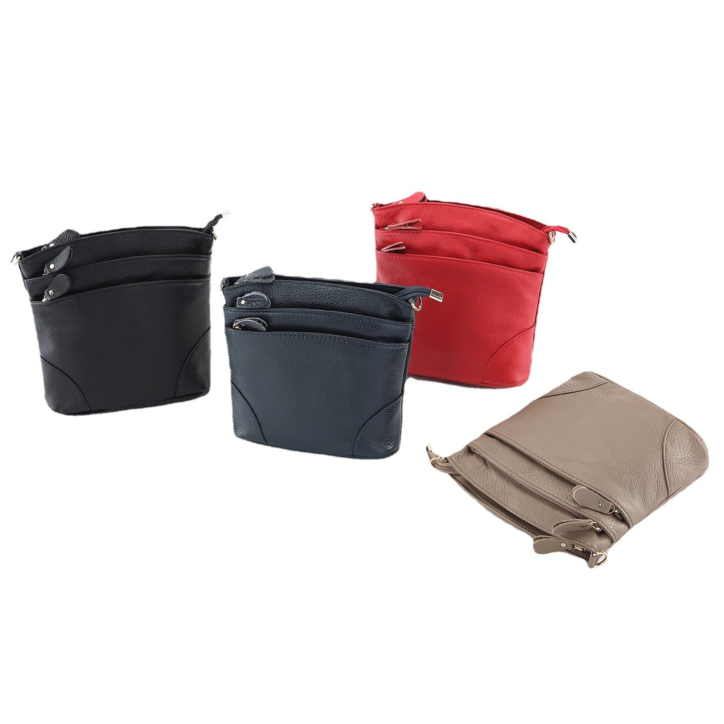 First Layer Cowhide Leather Genuine Mother Bucket Bags