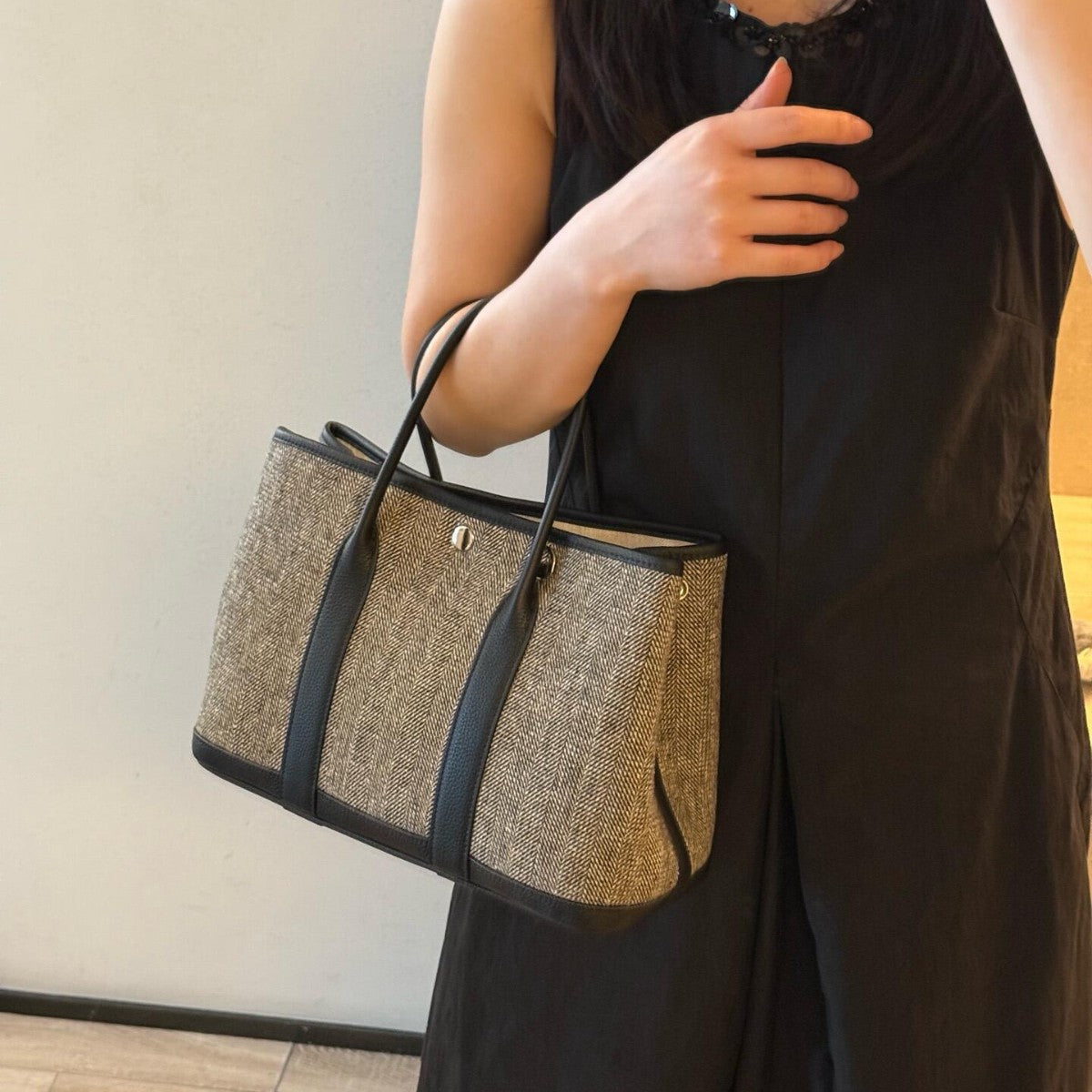 Vintage Woolen Top Layer Cowhide Large Capacity Handbags