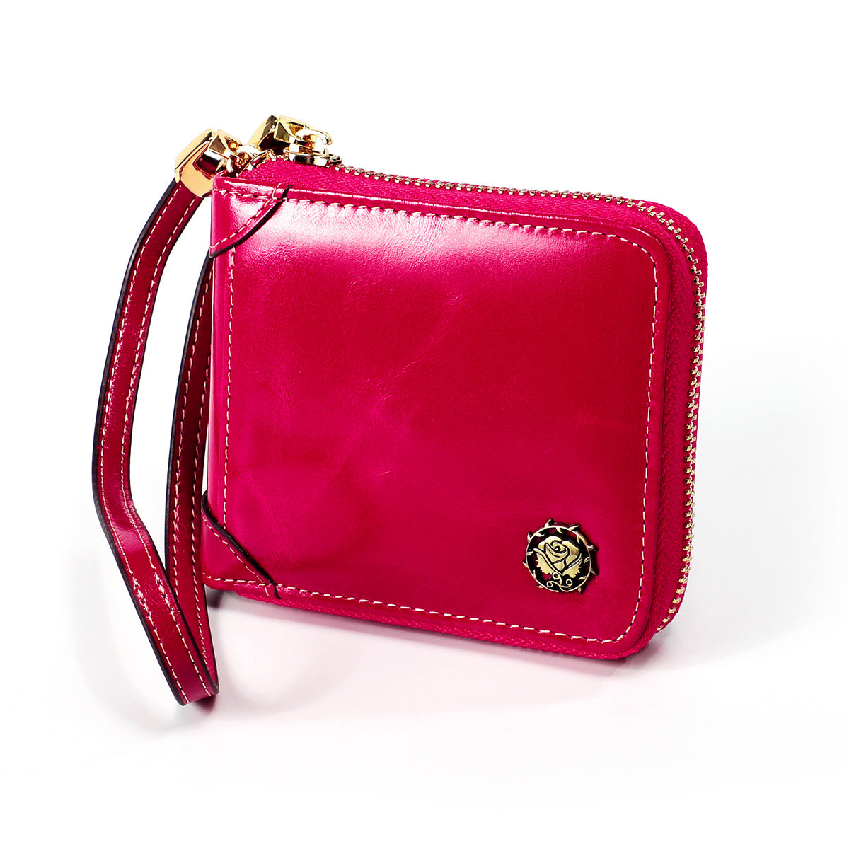 Women's & Men's & Genuine Leather High-grade Short Zip Ladies Wallets