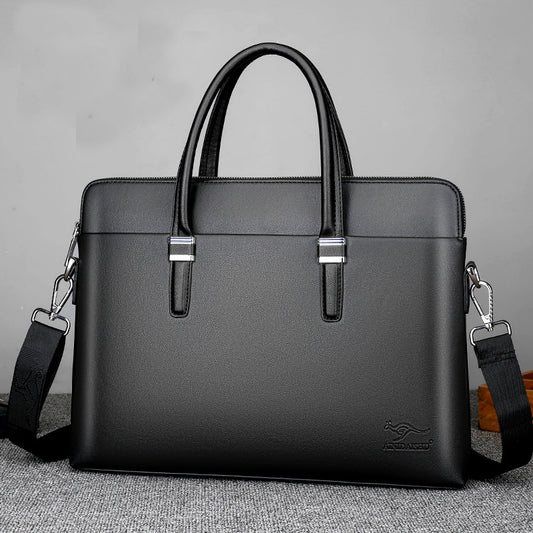 Men's Cool Business Computer Soft Leather Men's Handbags