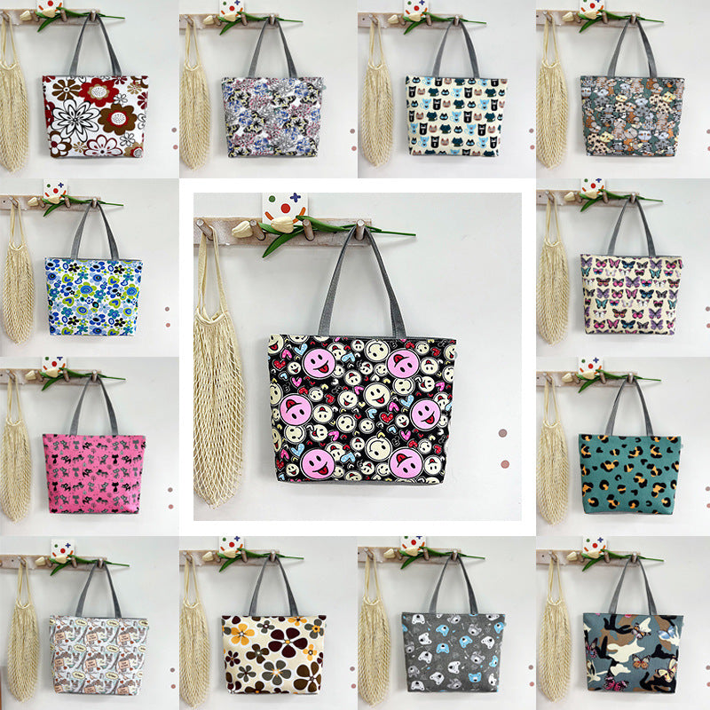 Women's Leisure Commute Canvas Printed Fashion Portable Bags