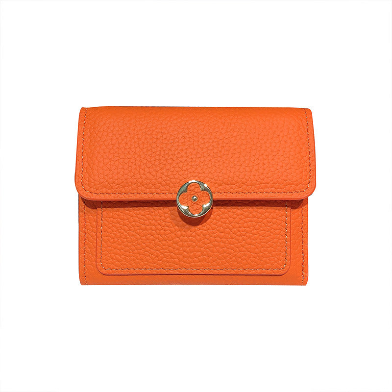 Women's Short Genuine Leather Thin Fashion Certificate Card Holder