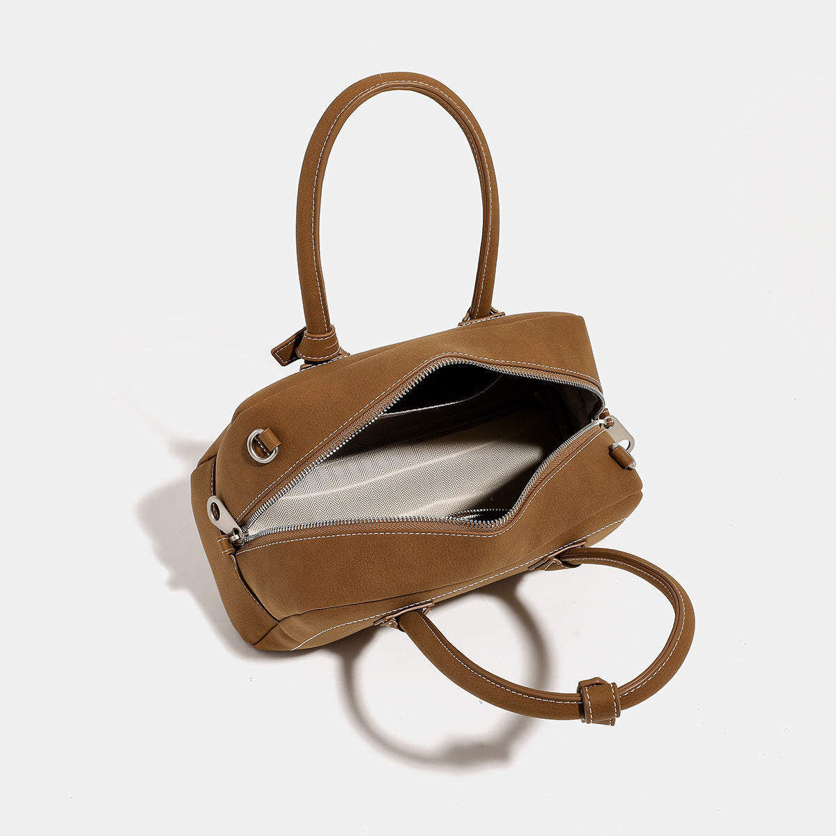 Women's Vintage Autumn Frosted Feeling Tong Boston Women's Shoulder Bag