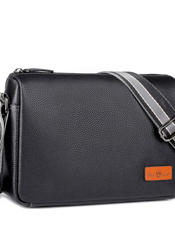 Men's Trendy Leather Large Capacity Top Layer Cattlehide Men's Messenger Bags