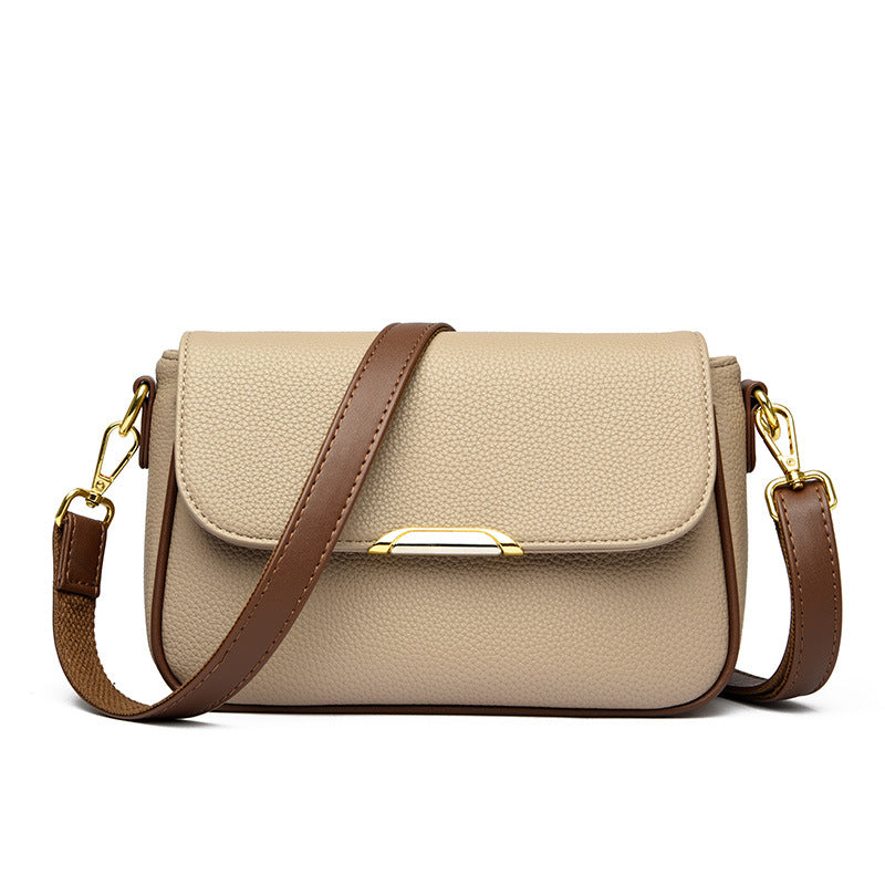 Women's Good-looking Large Flap Wide Narrow Strap Small Square Bags