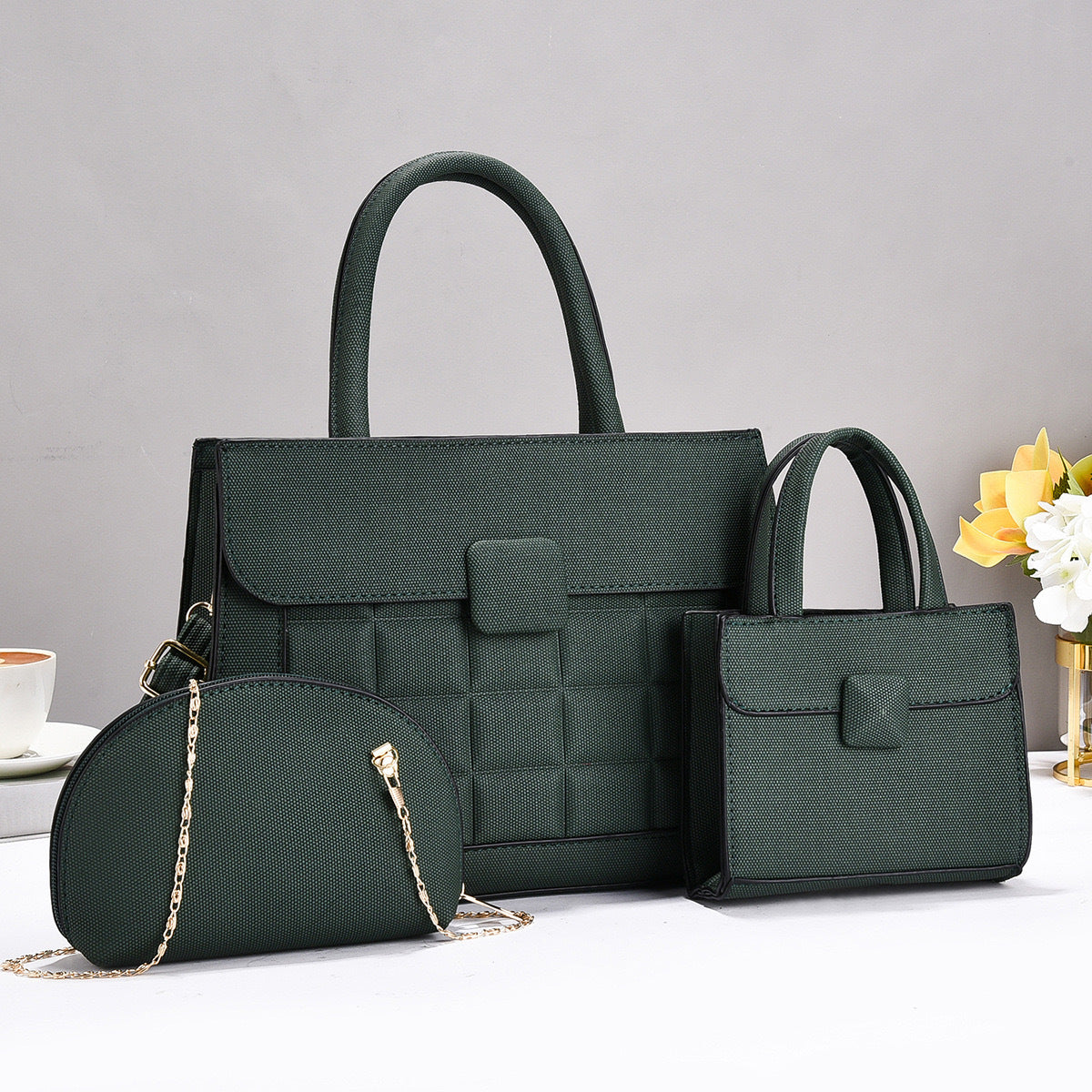 Pattern Simple Advanced Large Capacity Contrast Color Handbags