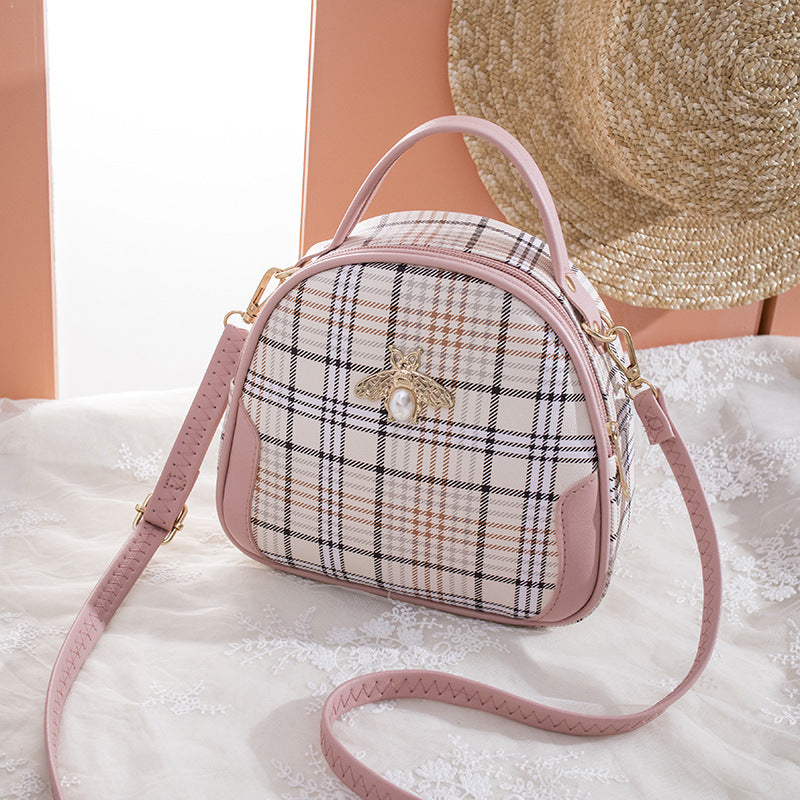 Slouchy Classy Women's Plaid Korean Fashion Women's Messenger Bag