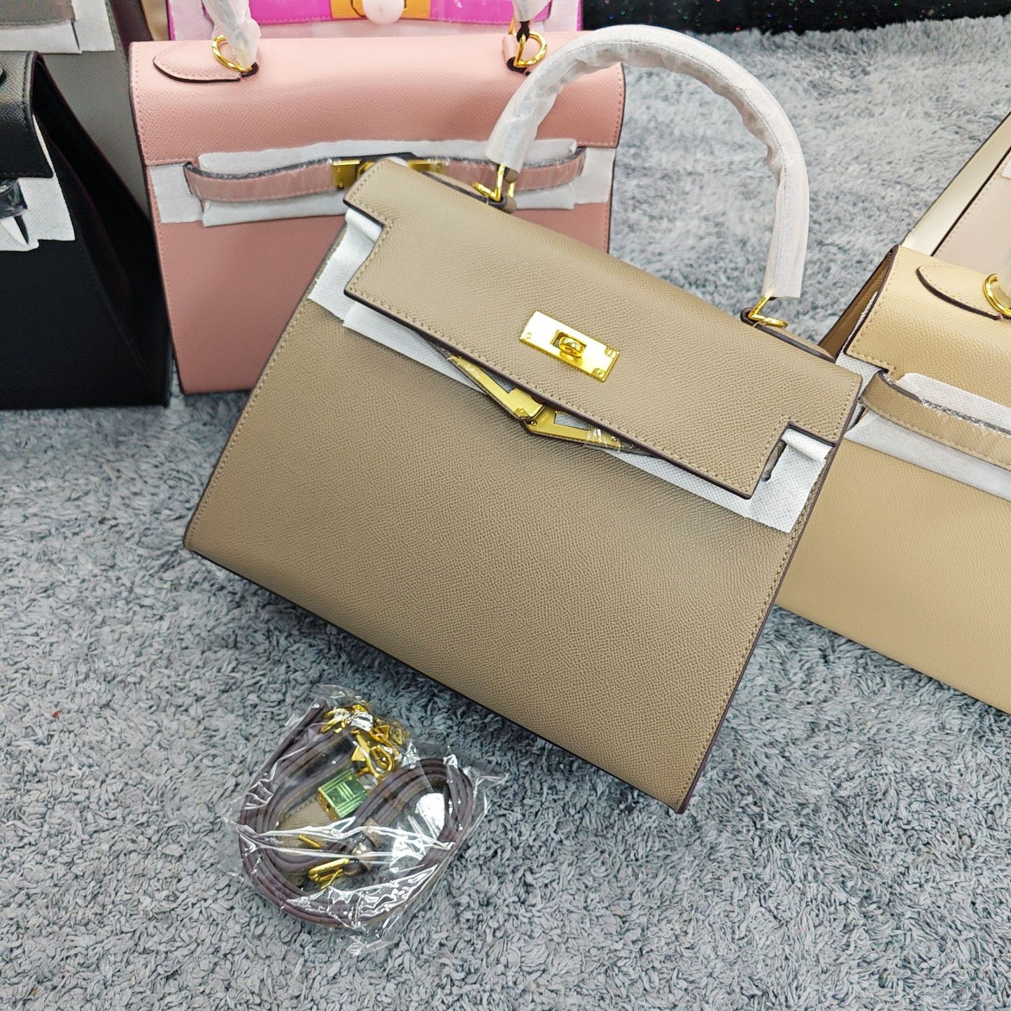 Layer Cowhide Kelly Large Capacity Female Fashion Handbags