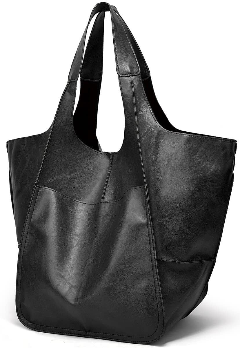 Women's Retro Simple Big Soft Leather Large Women's Shoulder Bag