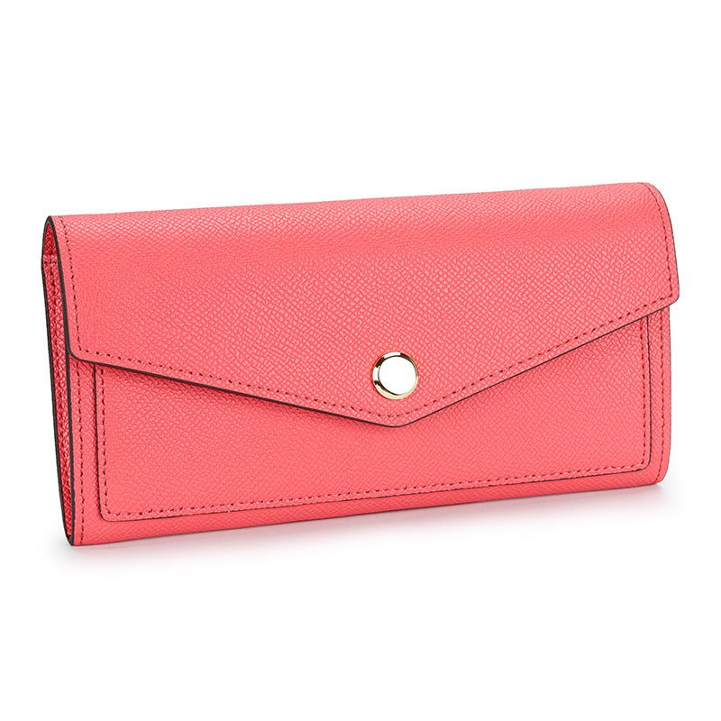 Women's Fashion Long Design Contrast Color Minimalist Clutch Large Handbags