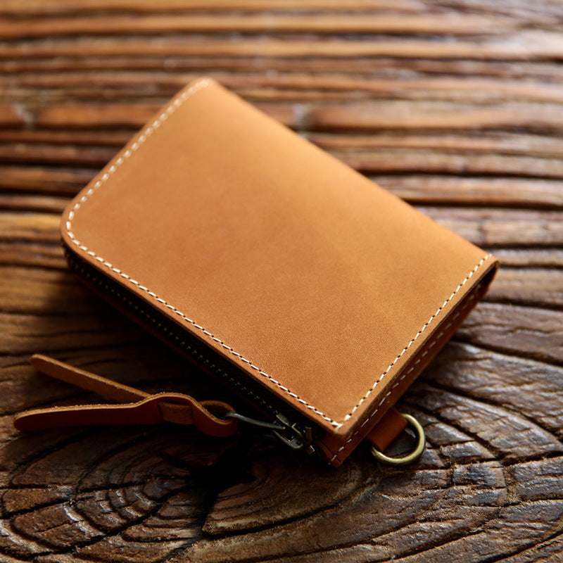 Men's Retro First Layer Cowhide Crazy Horse Leather Men's Wallets