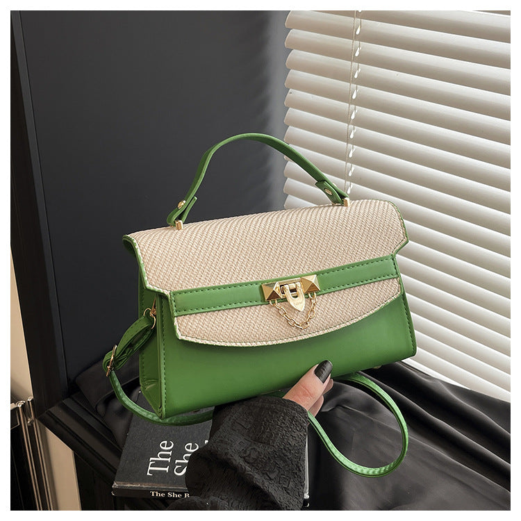 Multicolor Lychee Pattern Large Capacity Simple Fashion Small Square Bags