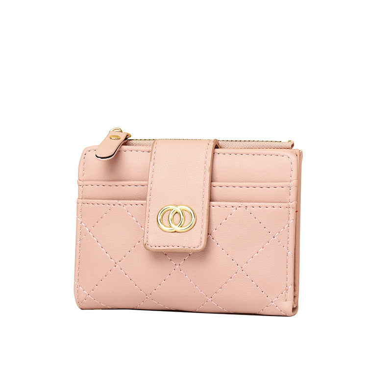 Women's Classic Style Embroidery Thread Short Ladies Wallet