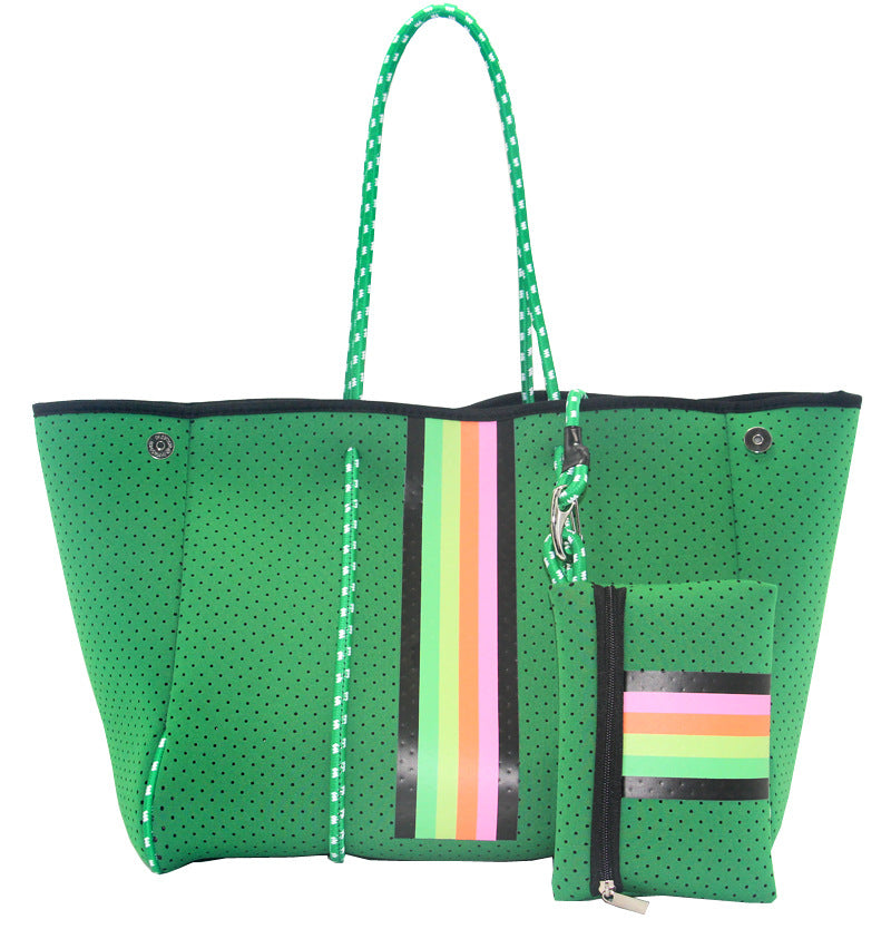 Leopard Print Printed Black Portable Beach Shoulder Bags