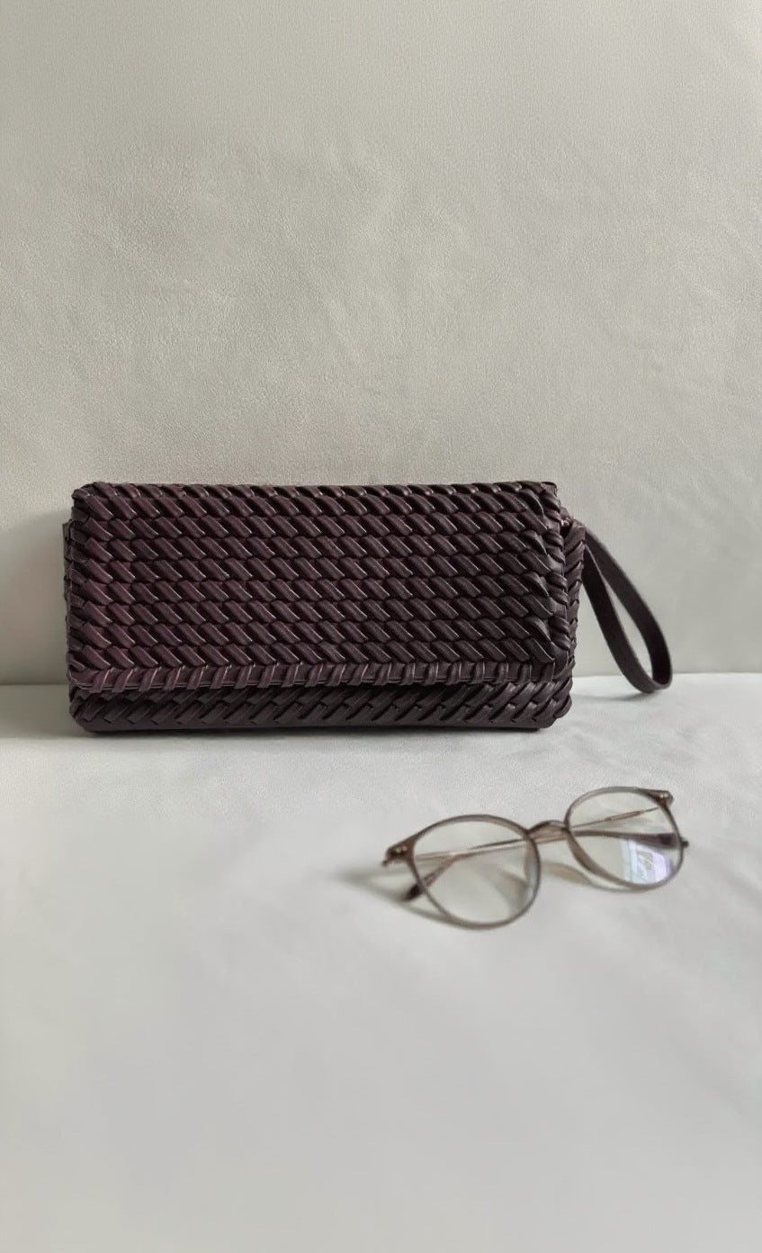 Women's Trendy Home Clamshell Woven Portable Women's Handbag