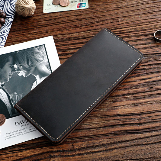 Men's Horse First Layer Cowhide Long Genuine Men's Wallets