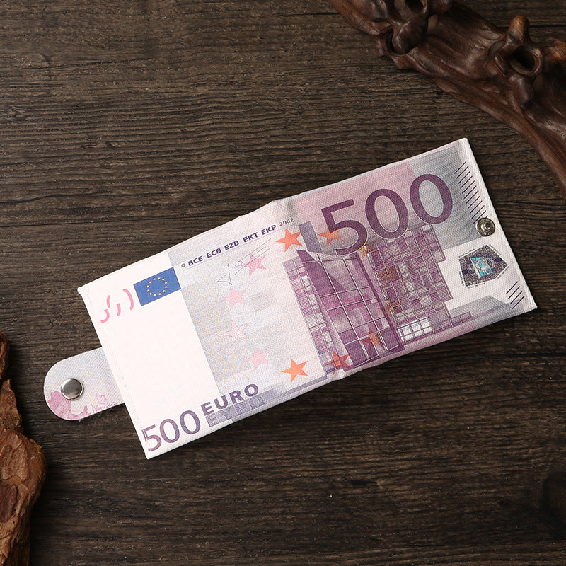 Men's Canvas Money Printing Creative Gift Card Holder