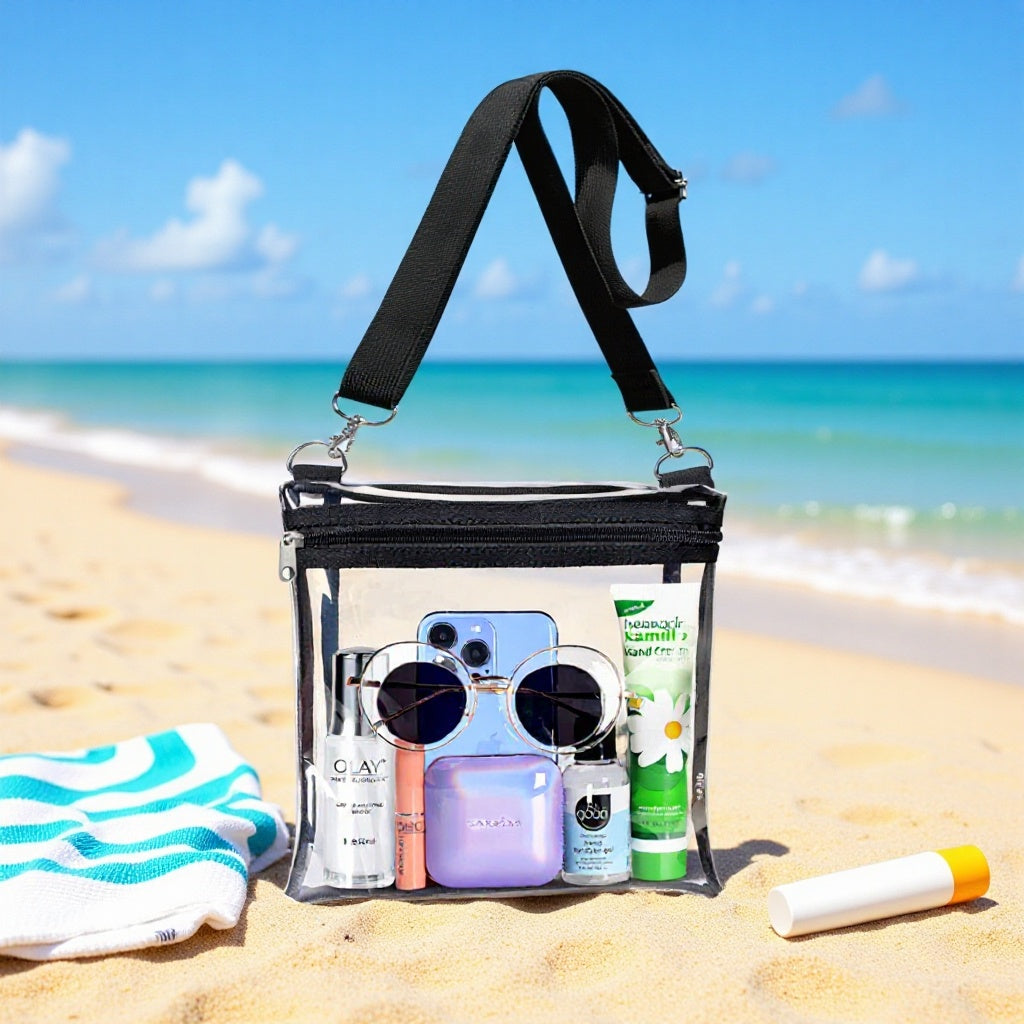Women's Transparent Gel Stadium Stand Lightweight Bags