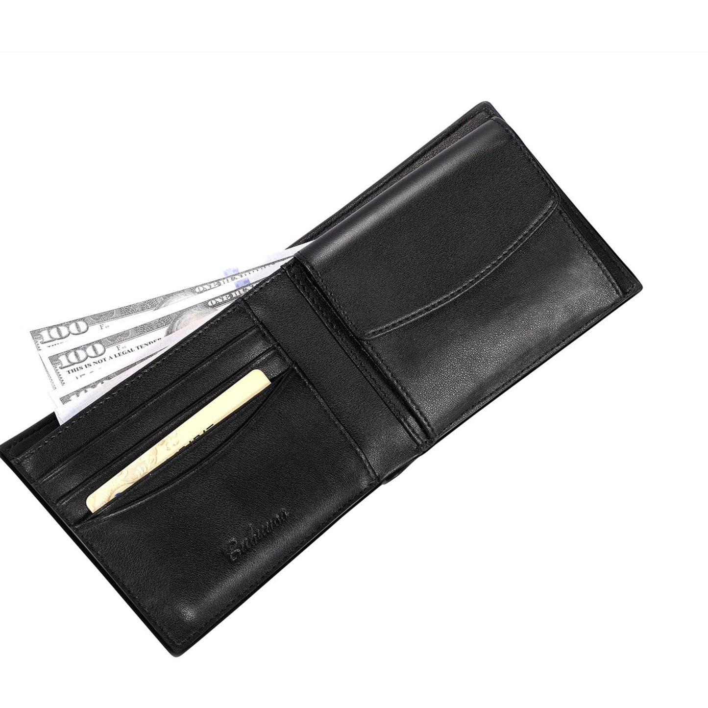 Men's Solid Color Swiping Portable Simple Men's Wallets