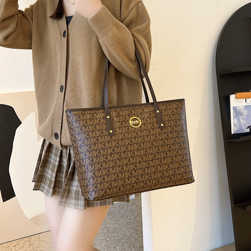 Women's Fashion Letter Printed Versatile Large Capacity Tote Bags