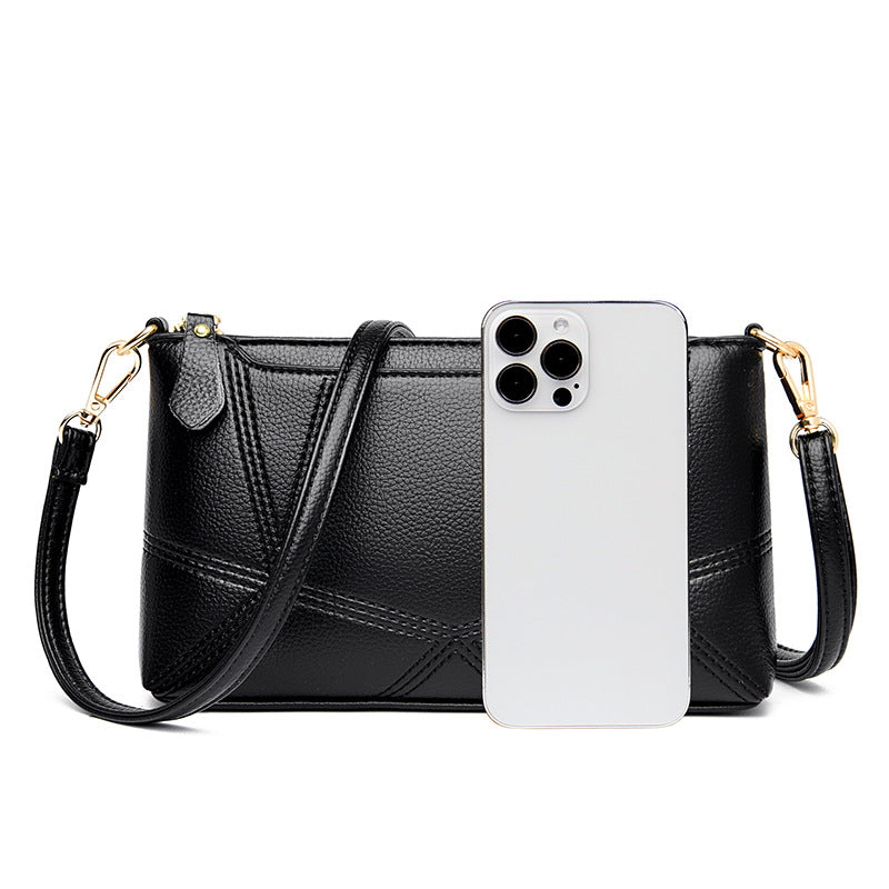 Women's Fashion Mom Clutch Texture Soft Leather Women's Messenger Bag
