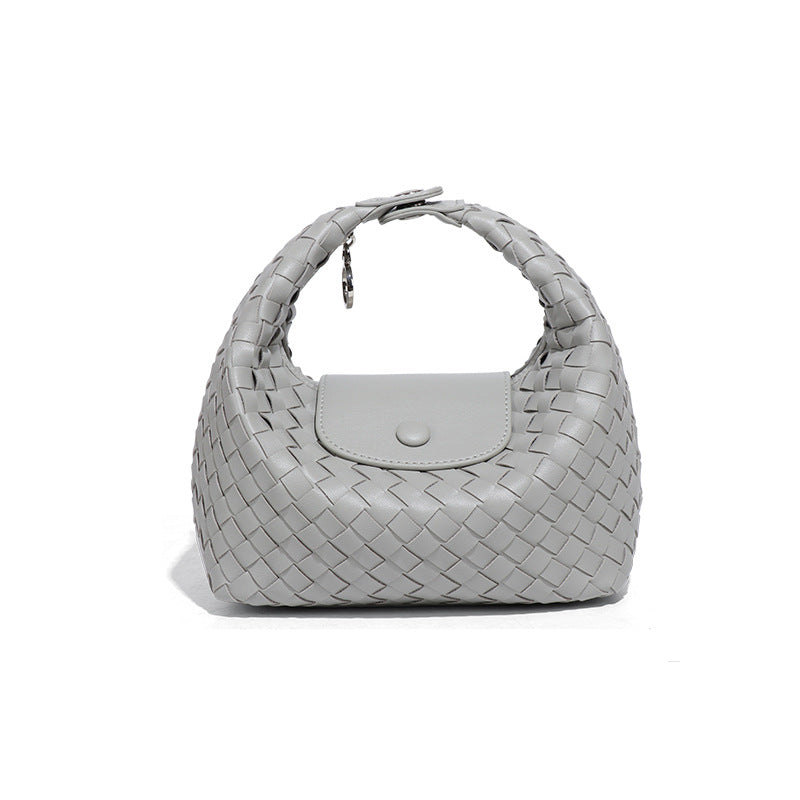 Women's Dragon Inlaid Woven Portable Selenodont Dumpling Armpit Bags