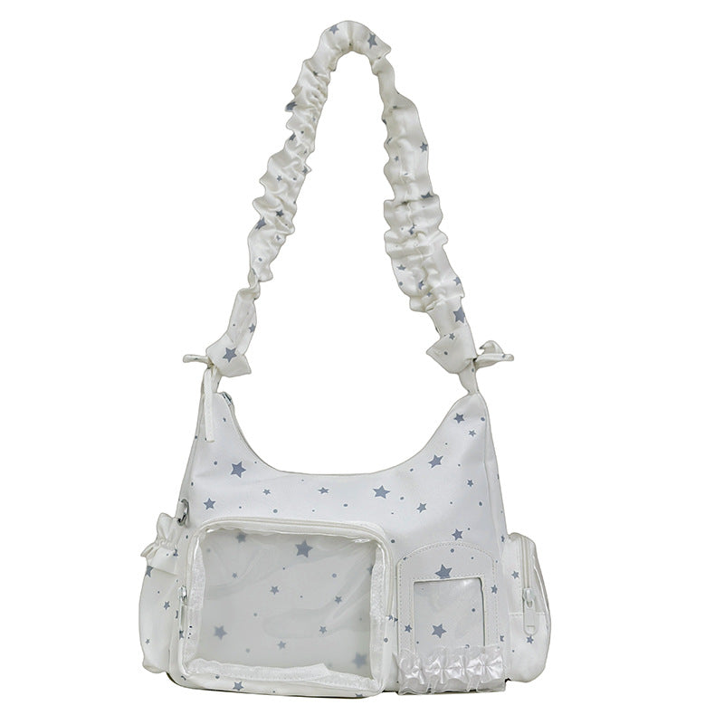 Women's Cartoon Two-dimensional Large Capacity Transparent Stitching Bags