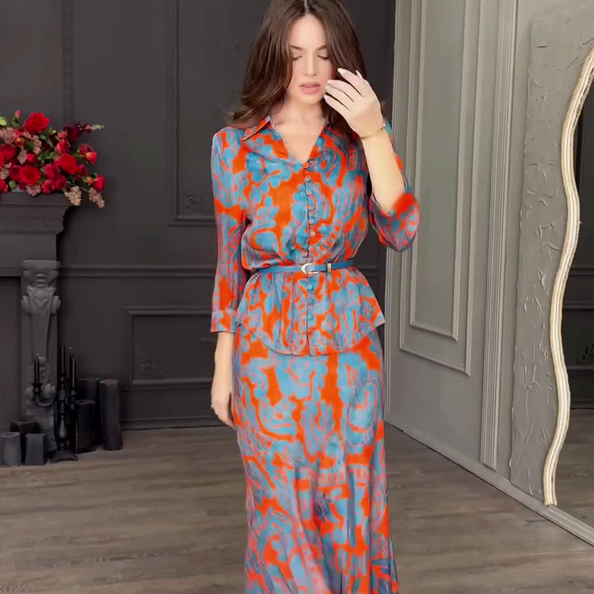 Summer Printing Design Sense Slim Fit Suits