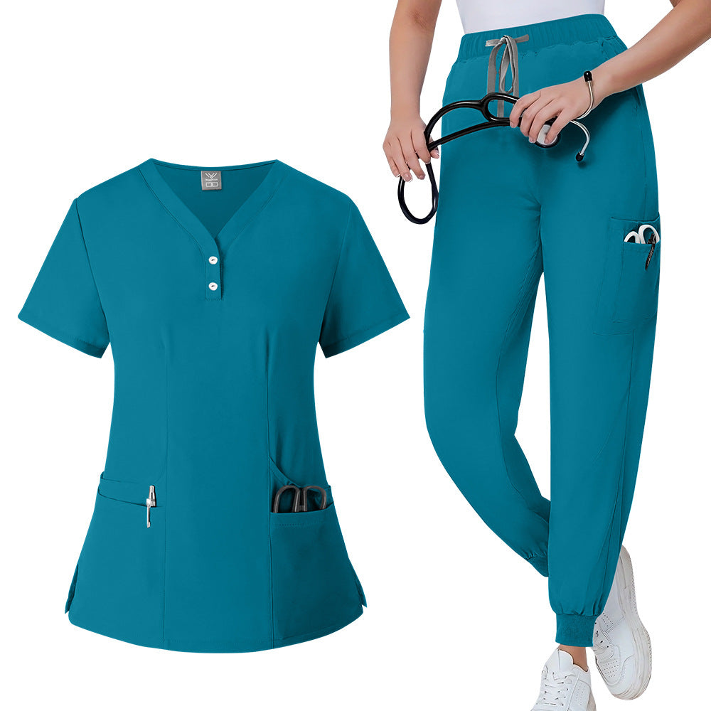 Women's Elastic Hand Washing Doctor Surgery Clothes Uniform