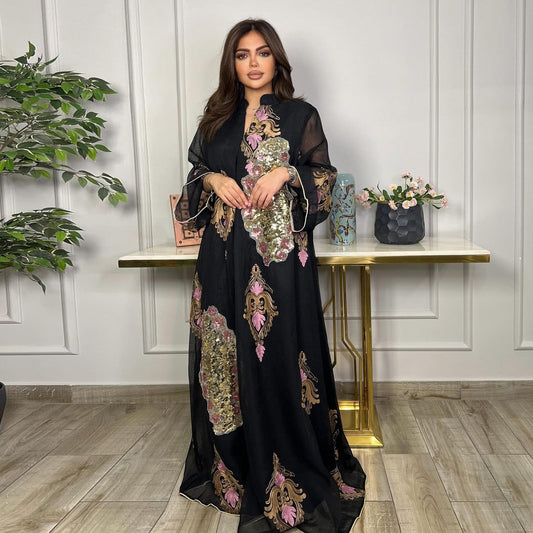 Women's Cool Muslim Dress Sequin Embroider Clothing