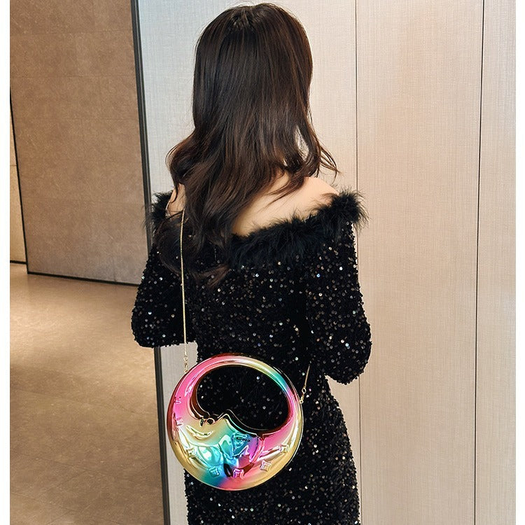Women's Acrylic Moon Niche Creative Shape Handbags